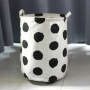 Dirty Laundry Cotton 40*50cm Linen Foldable Round Waterproof Organizer Bucket Clothes Toys Large Capacity Home Storage Basket