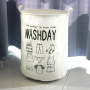 Dirty Laundry Cotton 40*50cm Linen Foldable Round Waterproof Organizer Bucket Clothes Toys Large Capacity Home Storage Basket