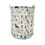Dirty Laundry Cotton 40*50cm Linen Foldable Round Waterproof Organizer Bucket Clothes Toys Large Capacity Home Storage Basket