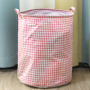 Dirty Laundry Cotton 40*50cm Linen Foldable Round Waterproof Organizer Bucket Clothes Toys Large Capacity Home Storage Basket