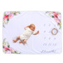Wholesale Custom Print Milestone Photography Background, Hot Selling Montly Baby Soft Blanket/