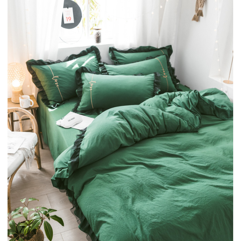 4 Pcs Brand Bedroom Set Bedding, Wholesale Lace Sets Bedding#