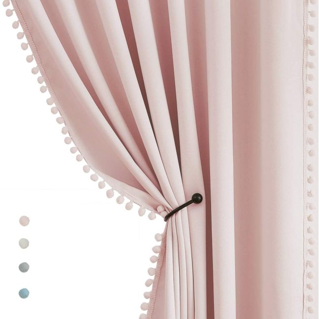 Modern Blackout Curtains For Living Bedroom Window, Solid Color Treatment Finished Drapes #