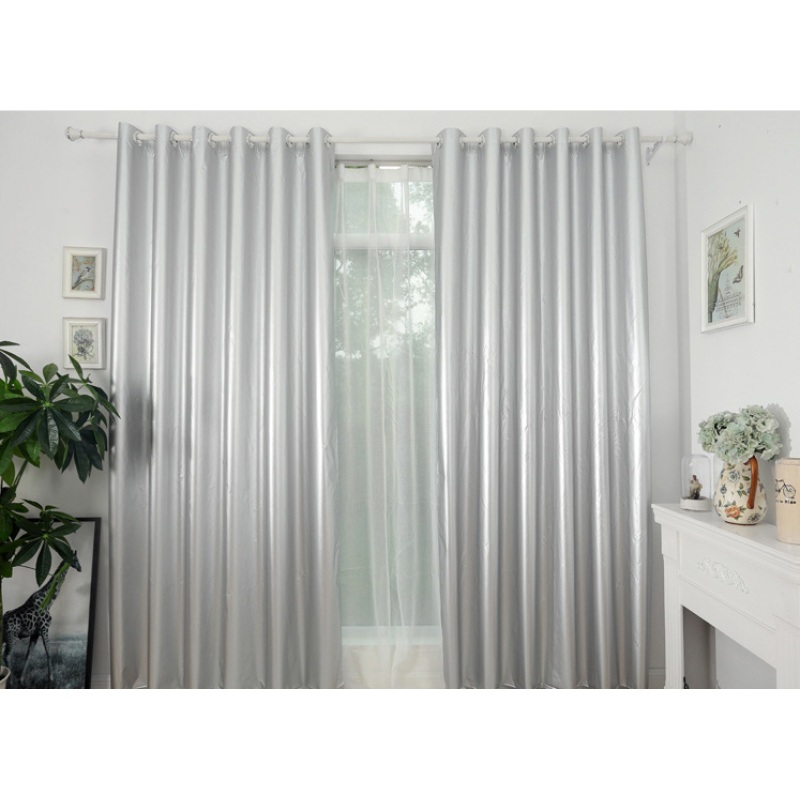 100% Blackout Curtain Heat Insulation Full Shading  Sun Protection Curtain, Silver Blackout Curtain#