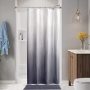Customized Gradient Shower Curtain Waterproof Colorful Blue Purple Bath Curtain With 12 Hooks For Bathroom Decor cortina