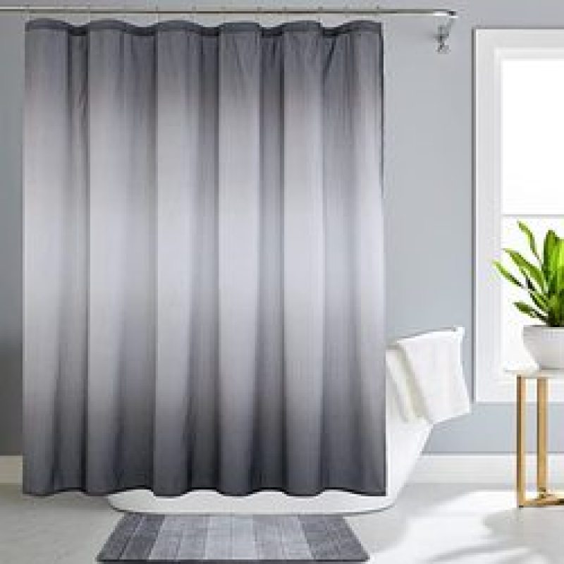 Customized Gradient Shower Curtain Waterproof Colorful Blue Purple Bath Curtain With 12 Hooks For Bathroom Decor cortina