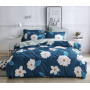 Wholesale Fashion White Flower Pattern 100% Cotton Yellow Bedding Sets, Stock Cheap 3 Pc King Size Soft Bedding Set/