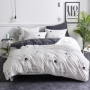 Wholesale Fashion White Flower Pattern 100% Cotton Yellow Bedding Sets, Stock Cheap 3 Pc King Size Soft Bedding Set/