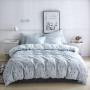 Wholesale Fashion White Flower Pattern 100% Cotton Yellow Bedding Sets, Stock Cheap 3 Pc King Size Soft Bedding Set/