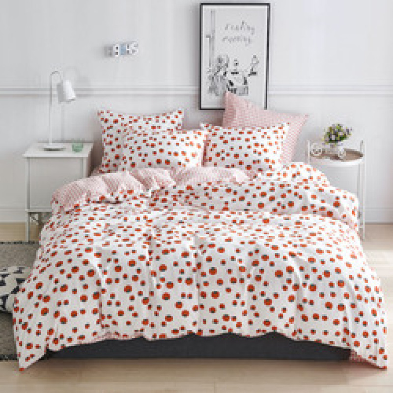 Wholesale Fashion White Flower Pattern 100% Cotton Yellow Bedding Sets, Stock Cheap 3 Pc King Size Soft Bedding Set/