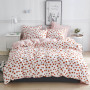 Wholesale Fashion White Flower Pattern 100% Cotton Yellow Bedding Sets, Stock Cheap 3 Pc King Size Soft Bedding Set/