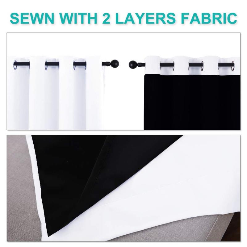 Products Supply 2 layers Curtain Fabric , Latest Curtain Fashion Designs Blackout  Curtain Panel/
