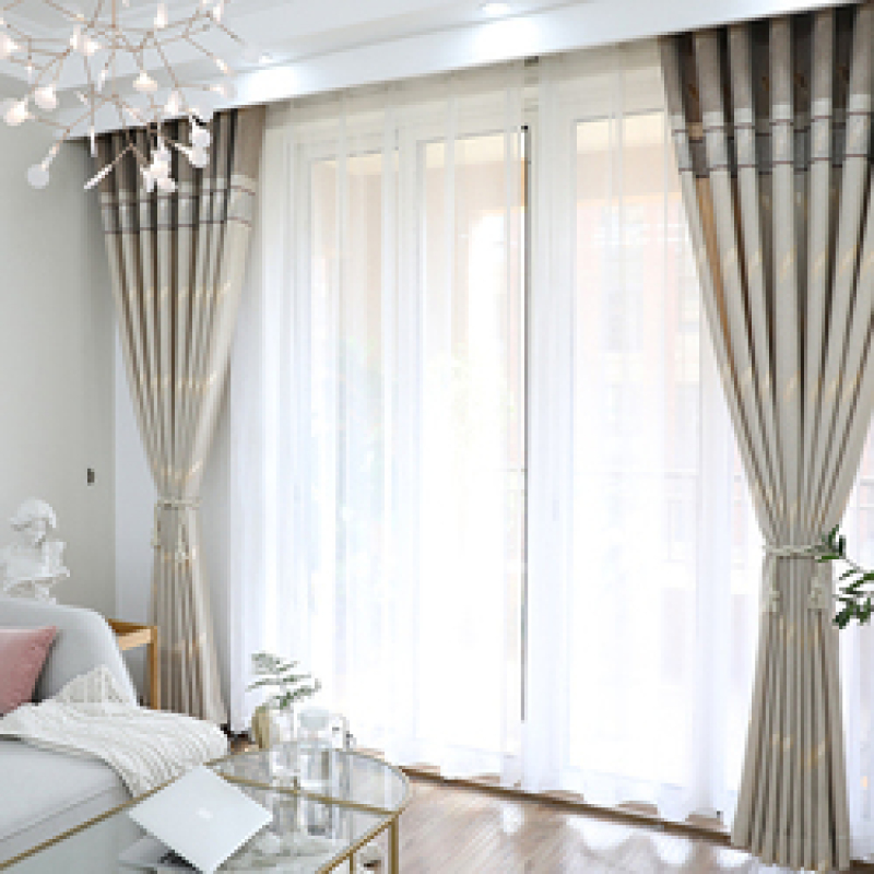 Products Supply 2 layers Curtain Fabric , Latest Curtain Fashion Designs Blackout  Curtain Panel/
