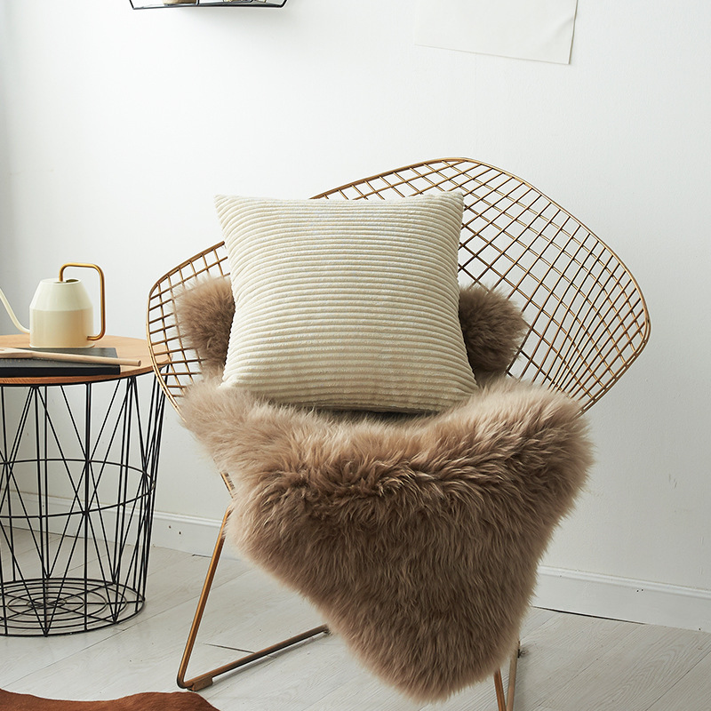 Wholesale 45Cm X 45Cm Pure Colors Corduroy Decorative Pillow Case, Cushion Cover For Sofa Seat$