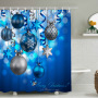 Christmas Printable Bathroom Curtain Waterproof Fabric Santa Claus Christmas Shower Curtains
