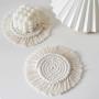도매 수제 손으로 짠 보헤미아 스타일 미끄럼 방지 내열 컵 매트 컵 꽃병 양초 침실 책상 장식
