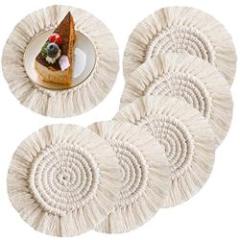 Wholesale Handmade Handwoven Bohemia Style Non-Slip Heat Resistant Cup Mat for Cups Vases Candles Bedroom Desktop Decoration