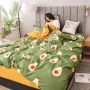 Leaf Print Bedding Set,King Size Printed Bedding Set#