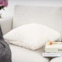 Merino Style Faux Fur Throw Pillow Case Cushion Cover For Car Seat/