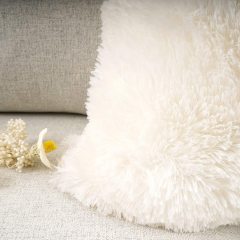 Merino Style Faux Fur Throw Pillow Case Cushion Cover For Car Seat/