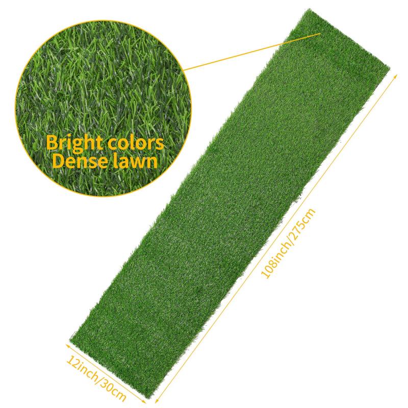 Wholesale Environmental Friendly New Design Vivid Green Grass Style Rectangle Table Runner For Kitchen Park Picnic