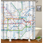 Digital custom printed Simple Geometric Figure Shower Curtain China 3d Wholesale 72x72 Shower Curtain