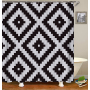 Digital custom printed Simple Geometric Figure Shower Curtain China 3d Wholesale 72x72 Shower Curtain
