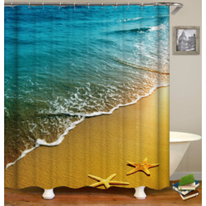 Digital custom printed Simple Geometric Figure Shower Curtain China 3d Wholesale 72x72 Shower Curtain