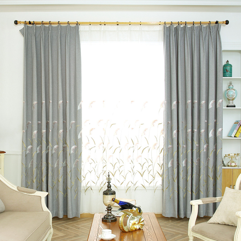 Textiles Beautiful Living Room Blackout Piece Sale Embroidered Sheer Fabric Curtain