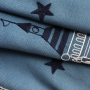 Velour Linen Curtain Fabric Decoration, Best Selling Products Embroidery Navy Blue Room Darkening Curtains