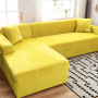 Velvet L shaped Sofa Cover Living Room Corner Couch Slipcover Sectional Stretch Elastic Sofa Cover Canap Chaise Longue