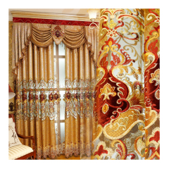 Wholesale Modern Hotel Living Room Fabric Cortinas/ Bedroom Rideaux,  Luxury Ready Made Blackout Office Window Curtains&