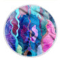 Custom Microfiber Beach Towel Cleaning Cloth, Round Oil Painting Oversized Tassel Beach Towel#