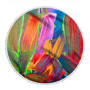 Custom Microfiber Beach Towel Cleaning Cloth, Round Oil Painting Oversized Tassel Beach Towel#