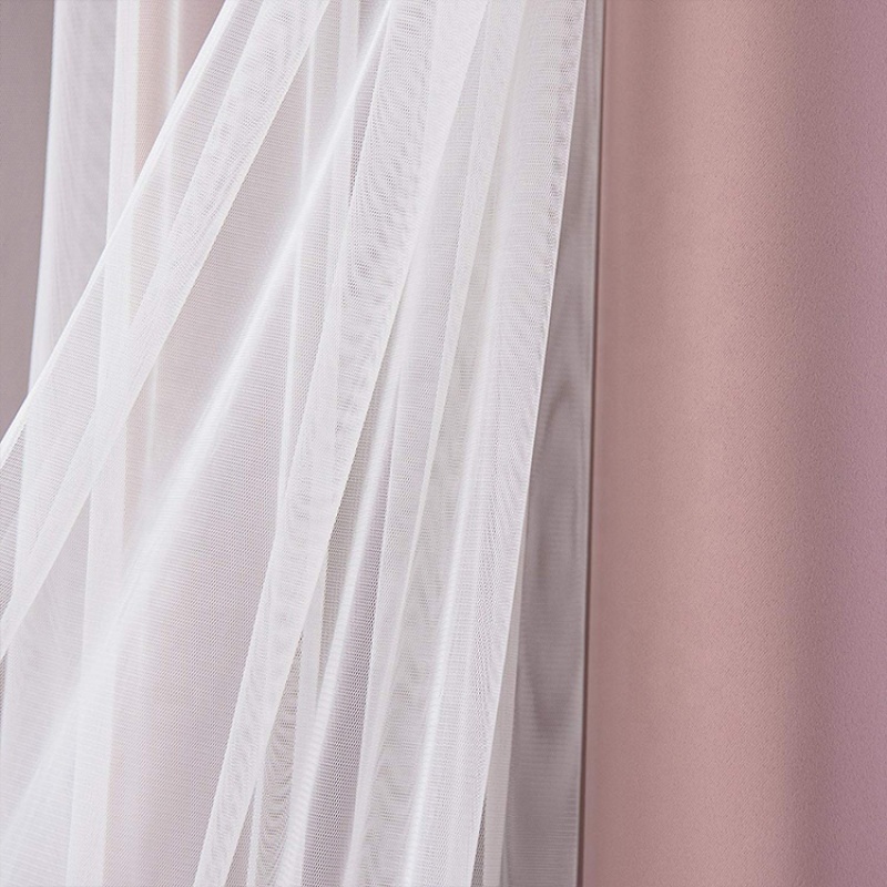 Ultrathin double layer sunscreen decorative burn out sheer curtain