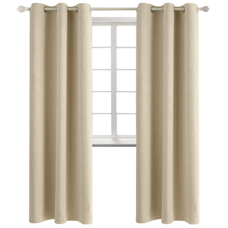 100% Blackout 3 Pass Fabric, Elegant Curtains For The Living Room Custom Made/
