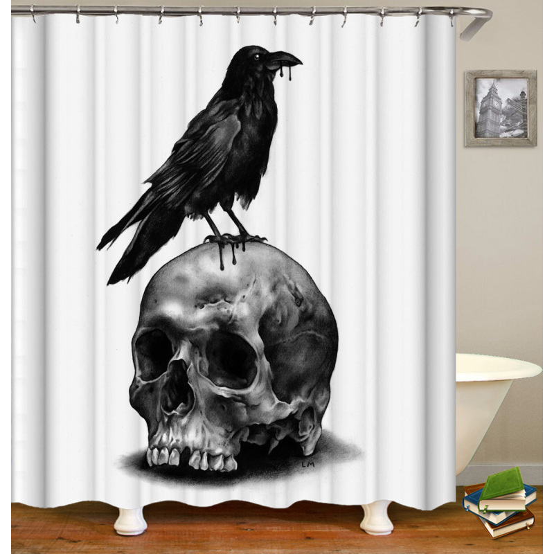 Decorative Print Waterproof Colorful Funny bath shower curtains custom designer polyester bathroom shower curtain