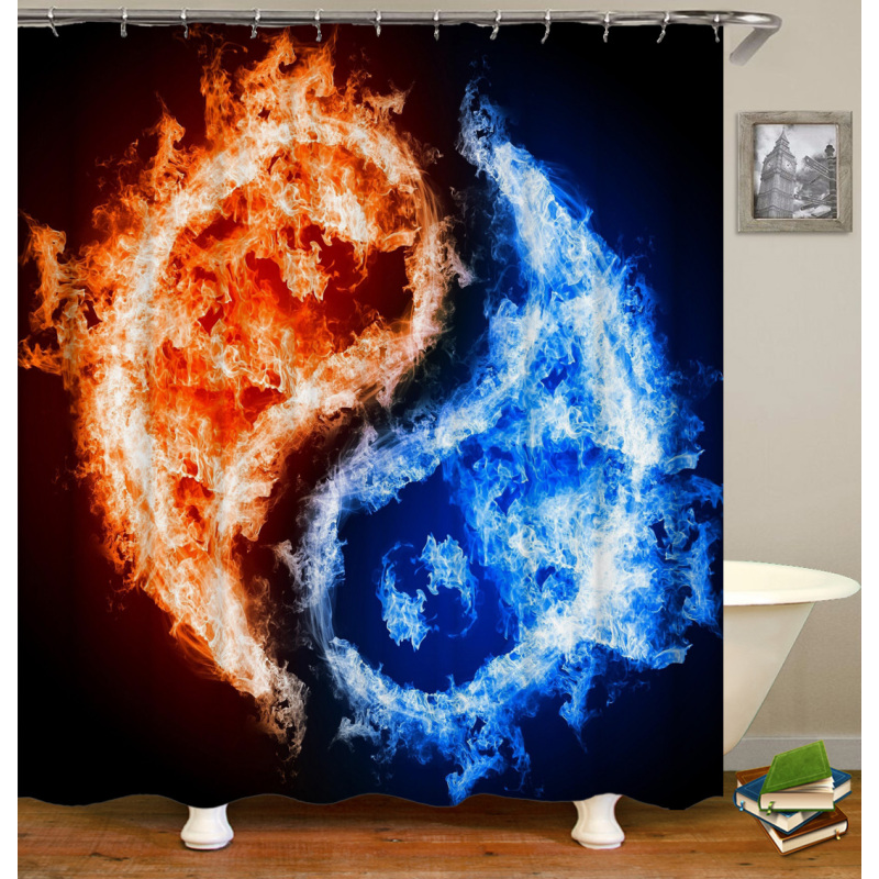 Decorative Print Waterproof Colorful Funny bath shower curtains custom designer polyester bathroom shower curtain
