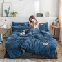 Home Bed Cover Bed Sheet Sets Bedding, Custom Solid Color Velvet Comforter Set Bedding/