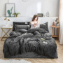 Home Bed Cover Bed Sheet Sets Bedding, Custom Solid Color Velvet Comforter Set Bedding/