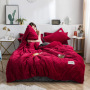 Home Bed Cover Bed Sheet Sets Bedding, Custom Solid Color Velvet Comforter Set Bedding/