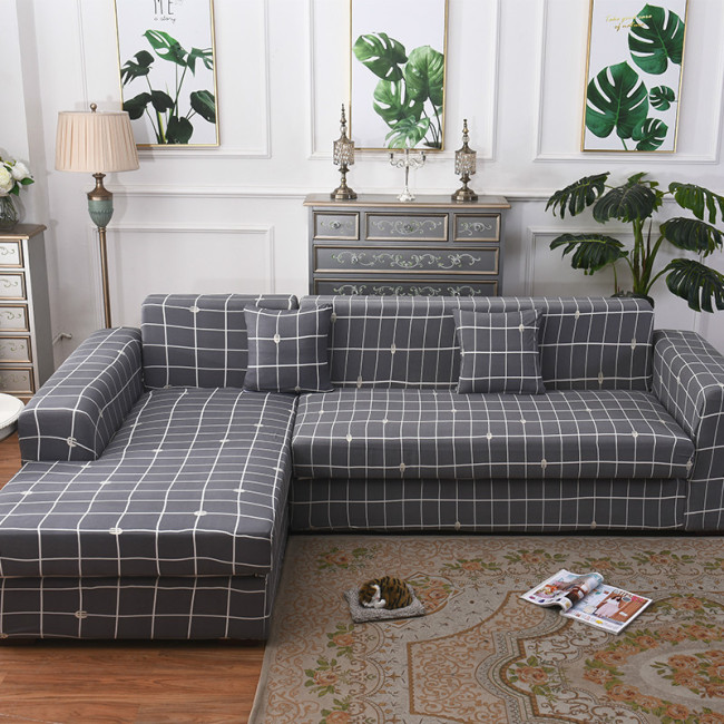 Manufacturers L Shape Sofa Set Covers,  Latest Design Printed Color Couch Cover/