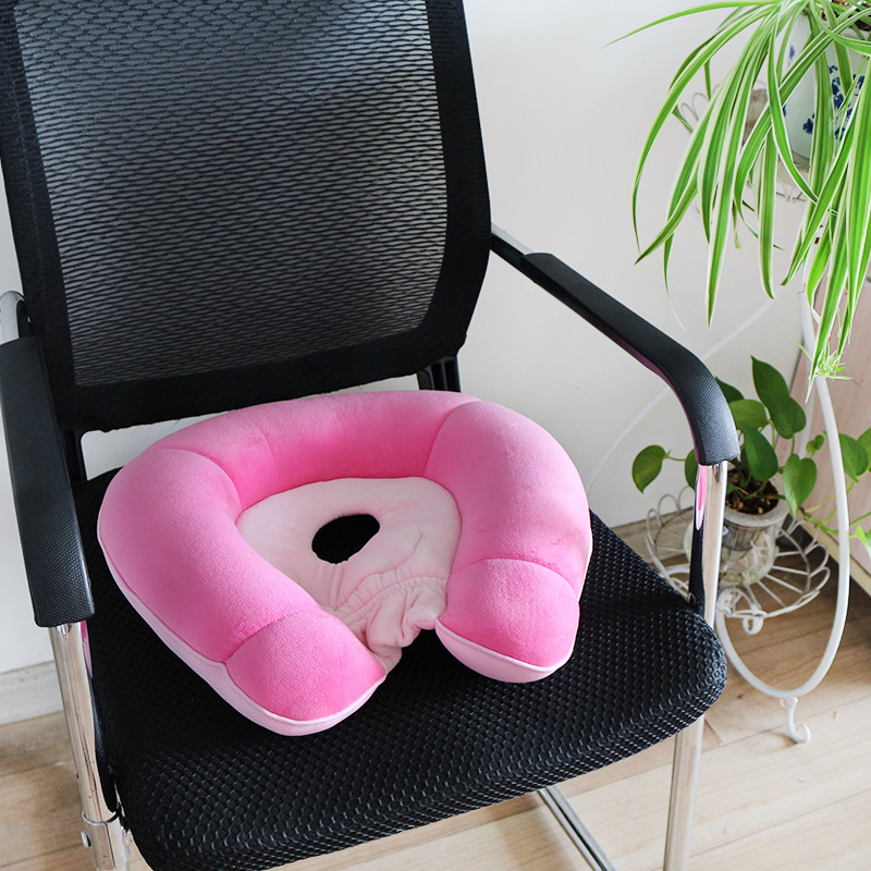 Solid Color America Slow rebound to correct sitting posture memory cotton U shape Seat cushion beauty hip Chair cushion cover