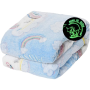 Amazon Hot Sell Glow in the Dark Blanket Luminous Kids Baby Unicorn Blanket, Super Soft Fuzzy Fluffy Plush Furry Throw Blanket/