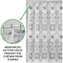 Decorative medal printing shower custion,Heavy Shower Curtain With Bath Mat