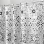 Decorative medal printing shower custion,Heavy Shower Curtain With Bath Mat