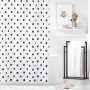Decorative medal printing shower custion,Heavy Shower Curtain With Bath Mat