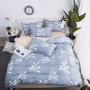 Grey  Bed Comforter Set, Grey Plaid Print Kid Bedding Set/