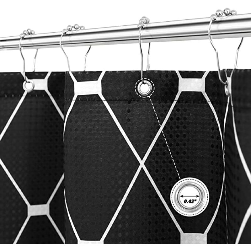 Waterproof Shower Curtains for Bathroom Home Decor fancy Polyester Fabric  Geometric Pattern folding  Shower Curtains