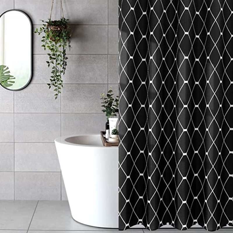 Waterproof Shower Curtains for Bathroom Home Decor fancy Polyester Fabric  Geometric Pattern folding  Shower Curtains